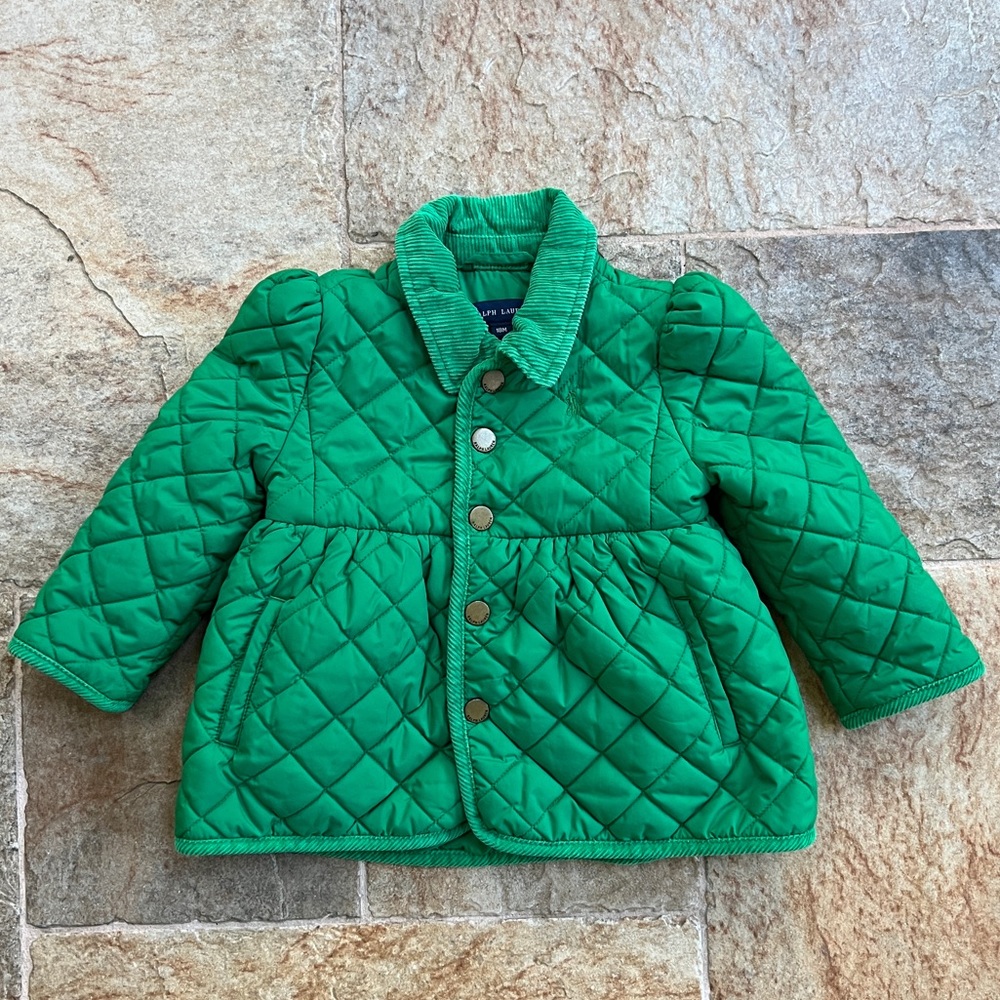 Ralph Lauren Girls’ 18m Quilted Swing Coat